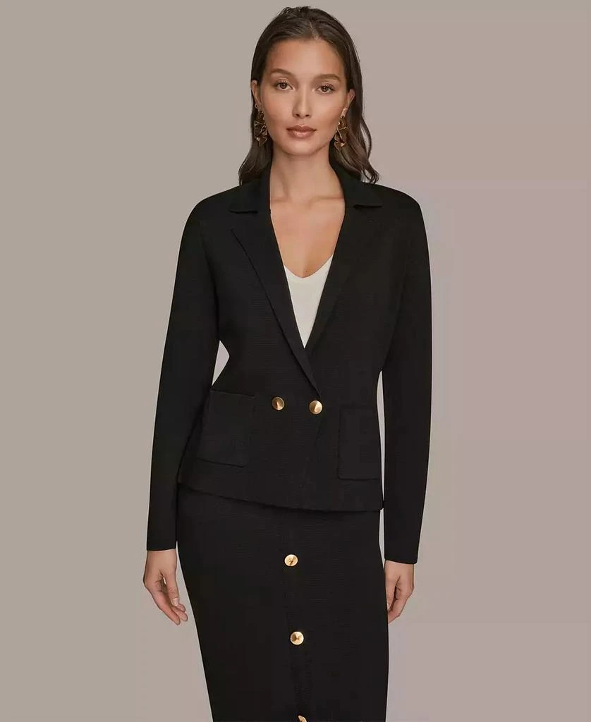 Donna Karan Women
s One-Button Sweater Blazer