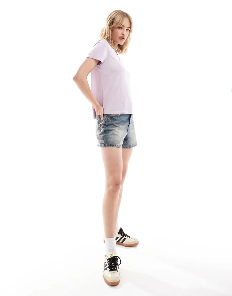 Monki Monki super soft t-shirt in lilac 2
