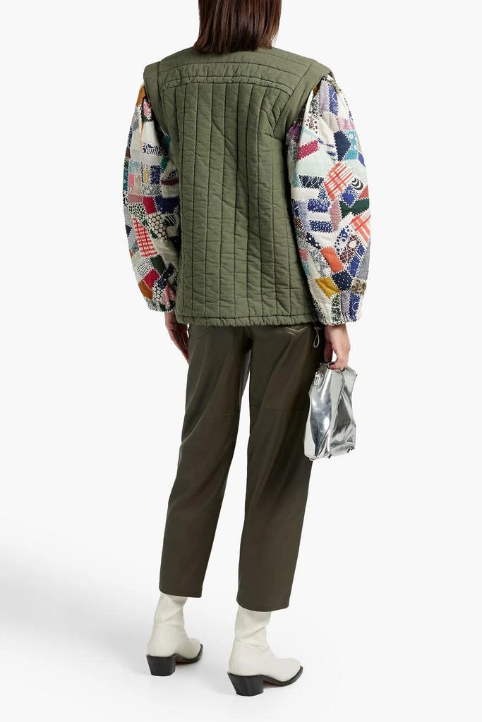 SEA Harlow quilted cotton-twill and patchwork jacket 3