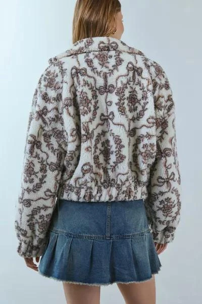 Kimchi Blue Kimchi Blue Snow Bunny Printed Piled Fleece Zip-Up Jacket 5