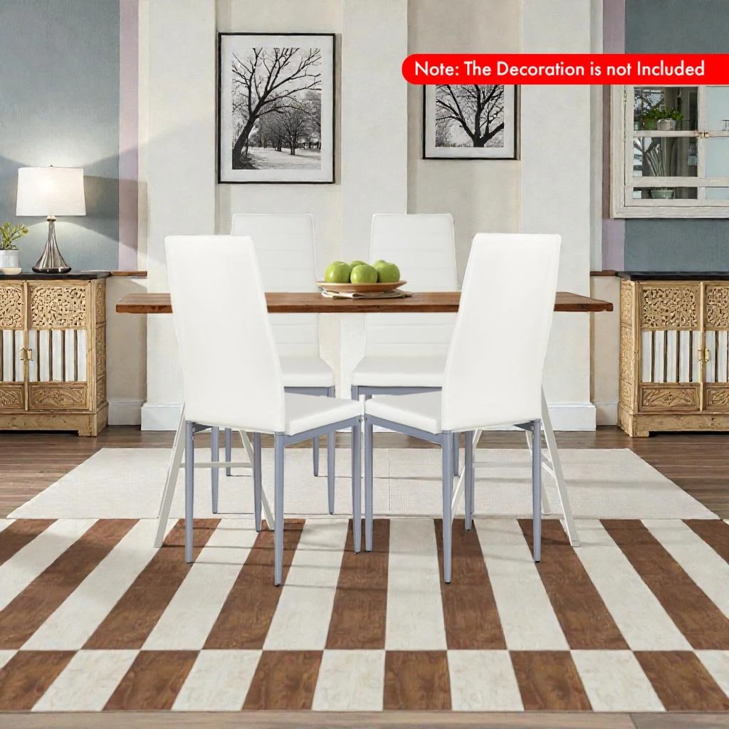 Hivvago Two-Piece Dining Chair Set Featuring Classic Spindle Back Design 2