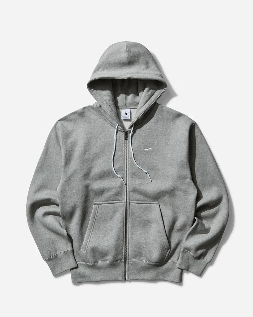 NIKE Men's Solo Swoosh Full-Zip Hoodie Dark Grey Heather 1