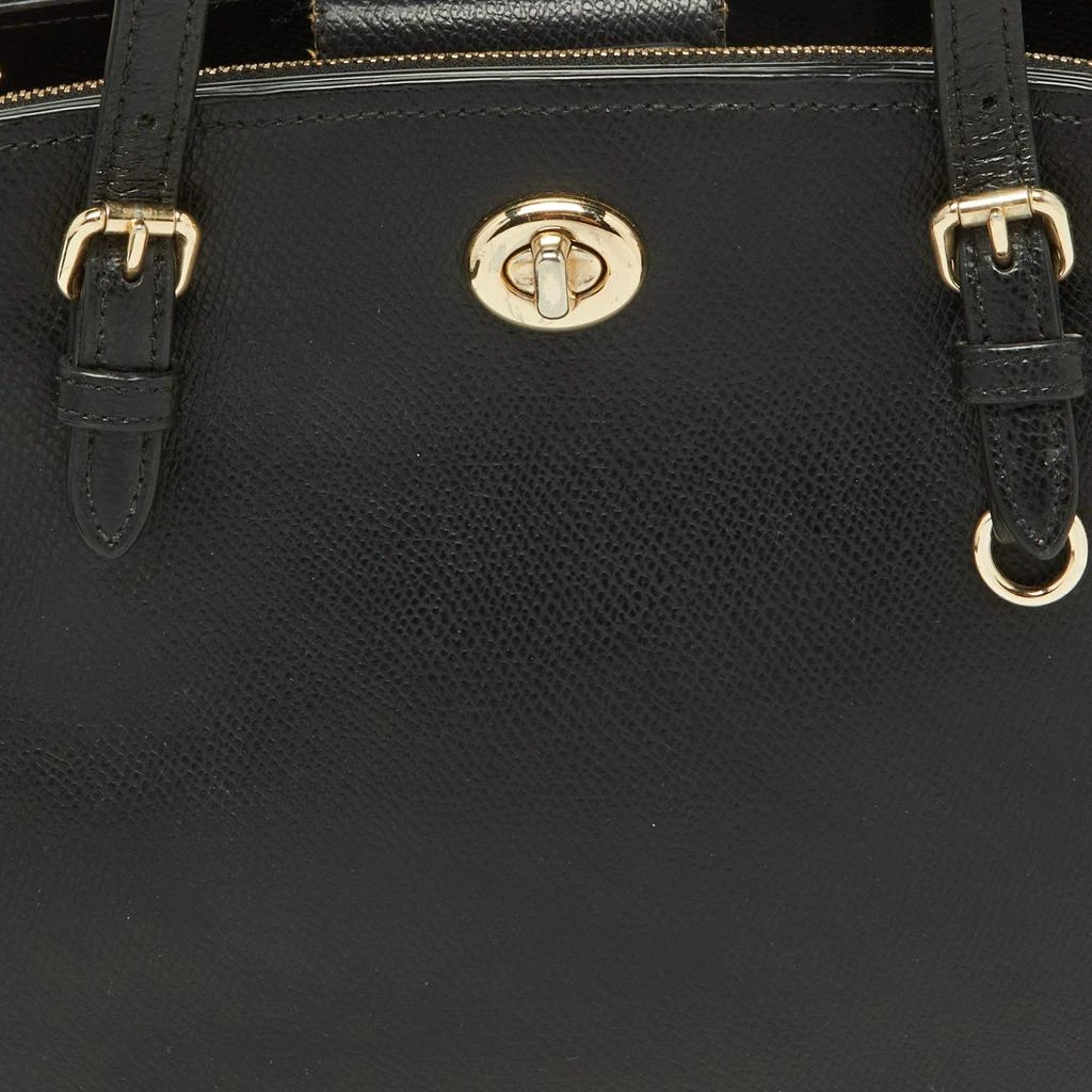 Coach Coach Black Leather Turnlock Carryall 29 Satchel 5