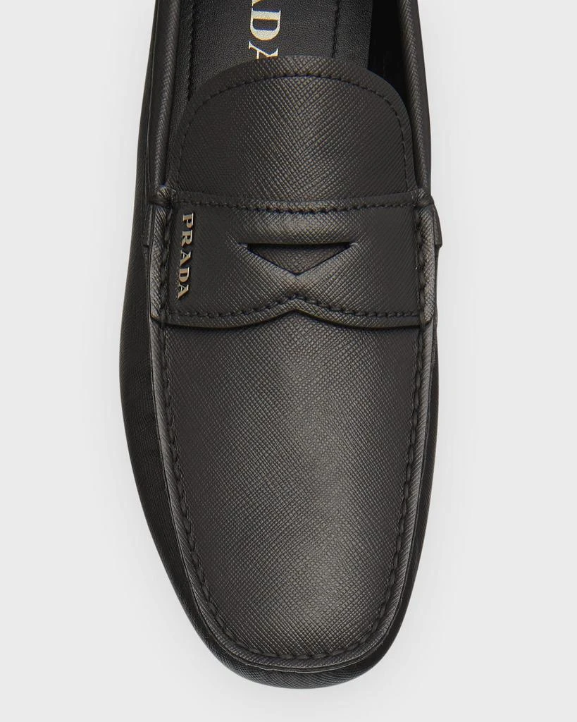 Prada Men's Saffiano Leather Penny Drivers 5