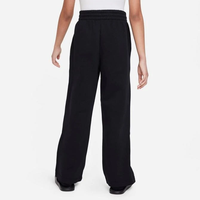 NIKE Girls' Nike Sportswear Club Fleece Wide-Leg Pants 3