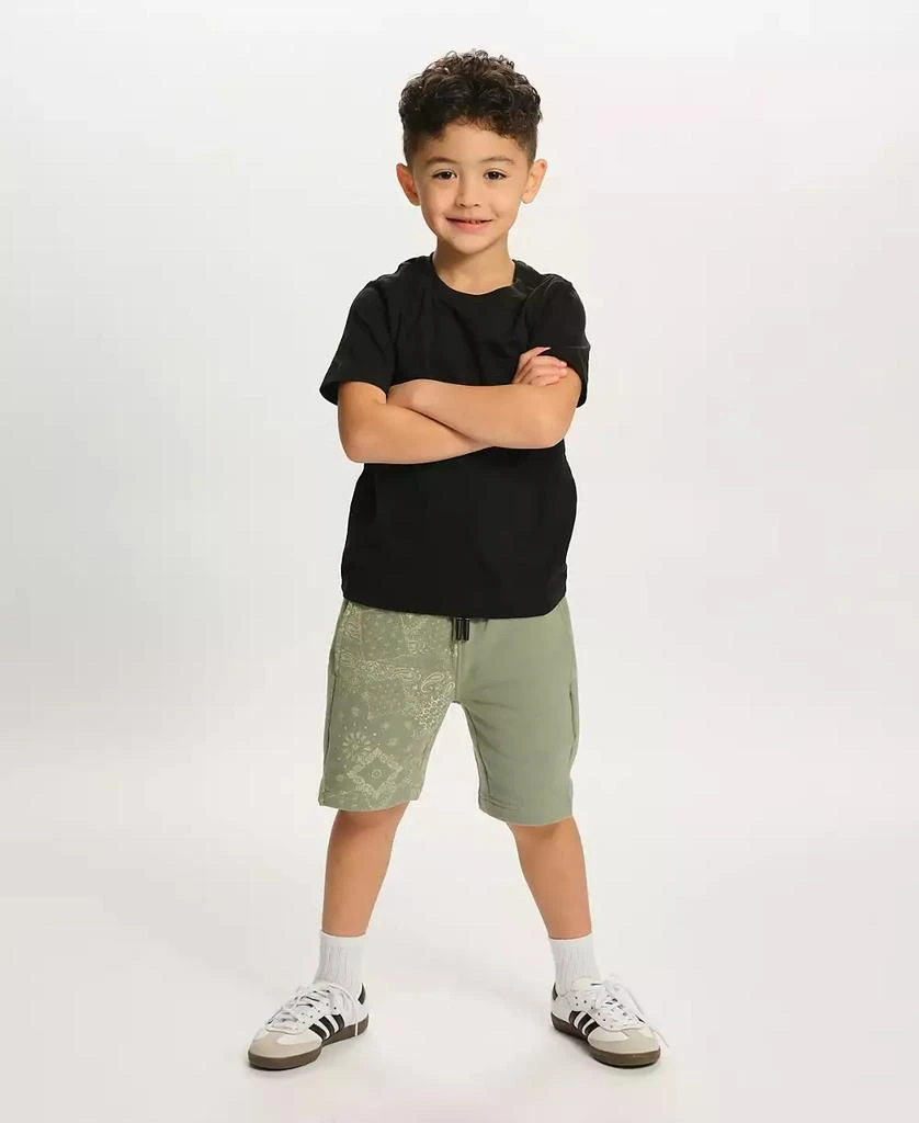 Sovereign Code Little and Big Boys Fleece Print Blocked Shorts 8