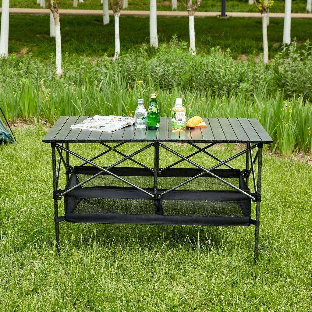 Streamdale Furniture Streamdale Folding Aluminum Outdoor Table with Carrying Bag 2