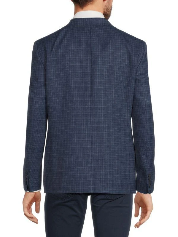 Calvin Klein Slim Fit Checked Wool Blend Blazer 2