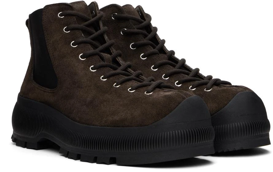 Jil Sander Brown Ankle Chelsea Boots 4