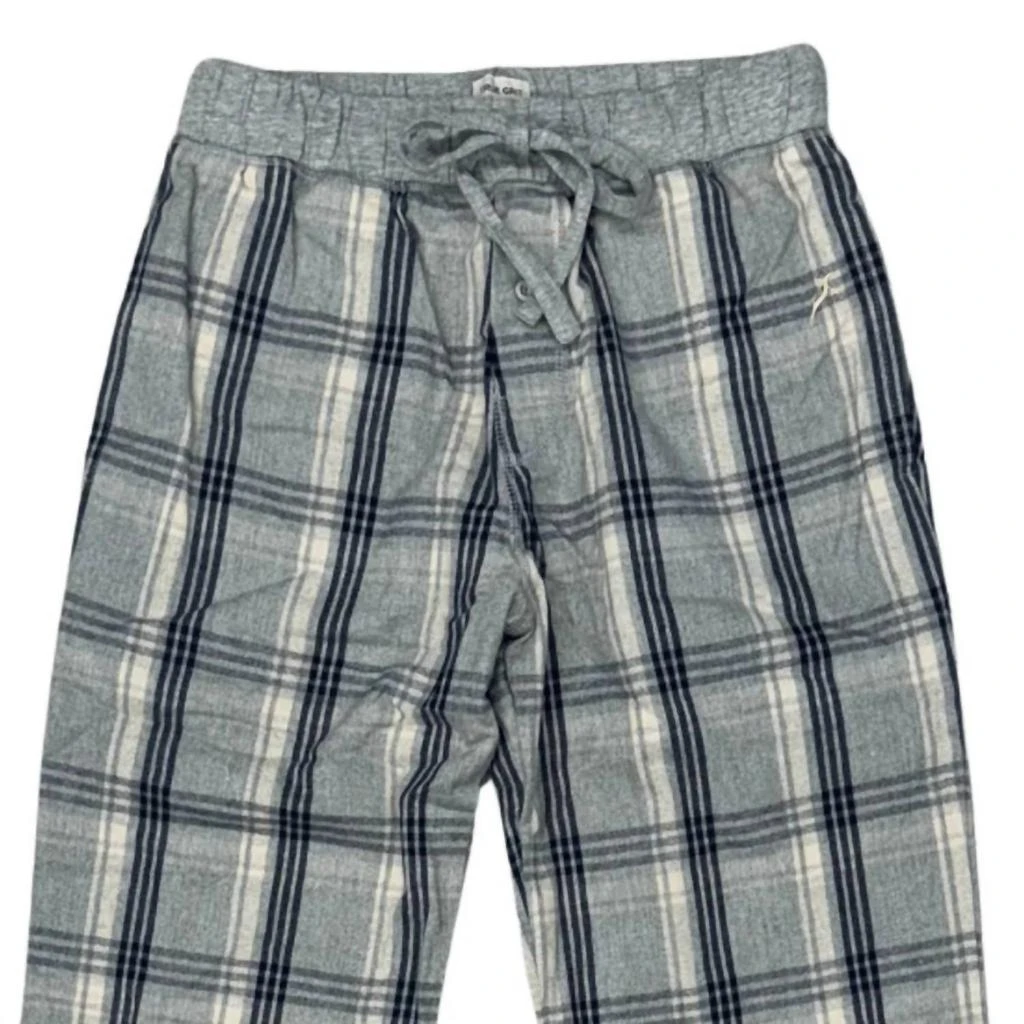 True Grit Men's Mountain Checks Flannel Pants In Grey 2