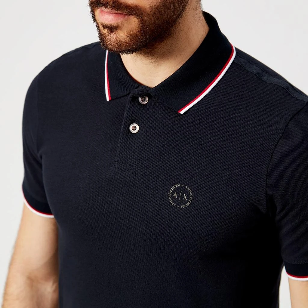 Armani Exchange Armani Exchange Men's Tipped Polo Shirt - Navy 4
