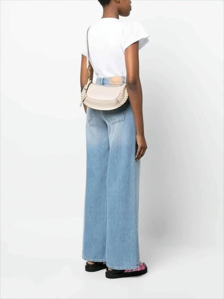 Isabel Marant Crescent-Shaped Leather Crossbody Bag with Gold-Tone Studs 4