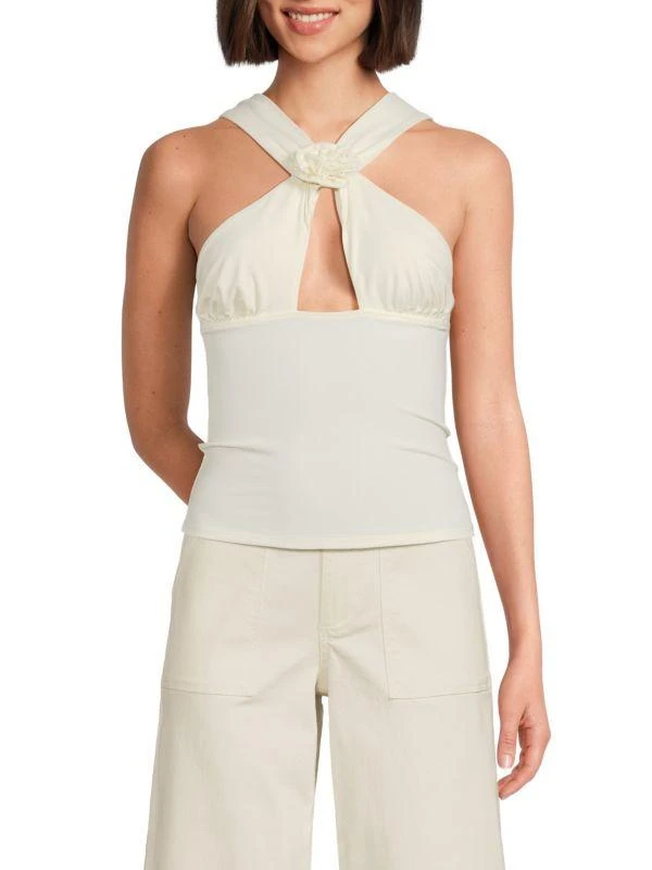 WeWoreWhat Rose Halter Top 1