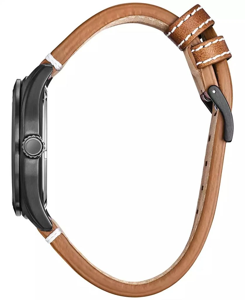 Citizen Eco-Drive Men's Disney Mickey Mouse Brown Leather Strap Watch 43mm 2
