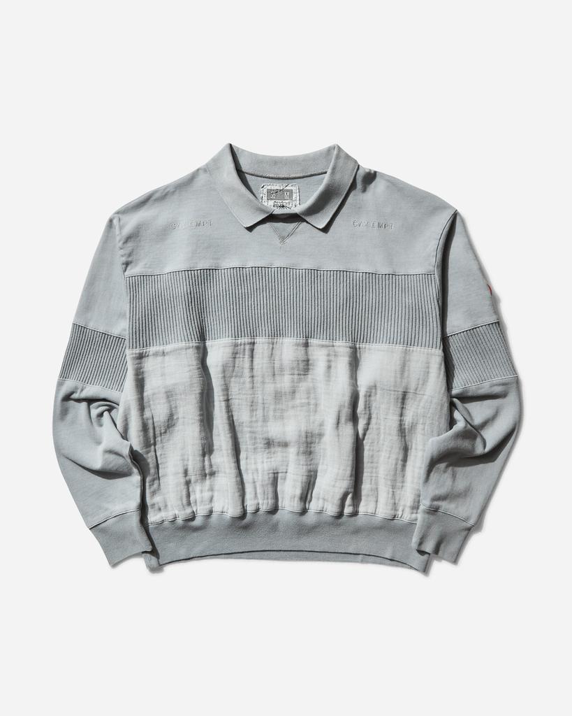 Cav Empt Men's Overdye Collared Light Crewneck Sweatshirt Grey