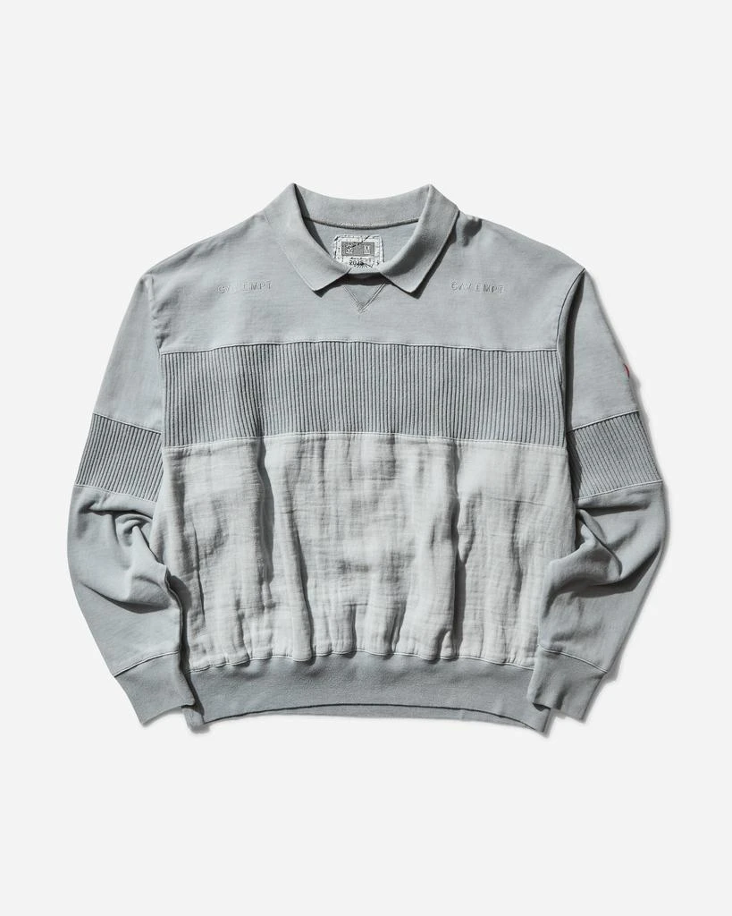 Cav Empt Men's Overdye Collared Light Crewneck Sweatshirt Grey 1