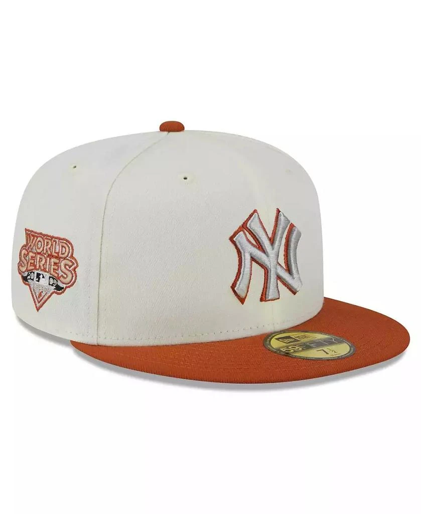 New Era Men's Cream, Orange New York Yankees 59FIFTY Fitted Hat 1