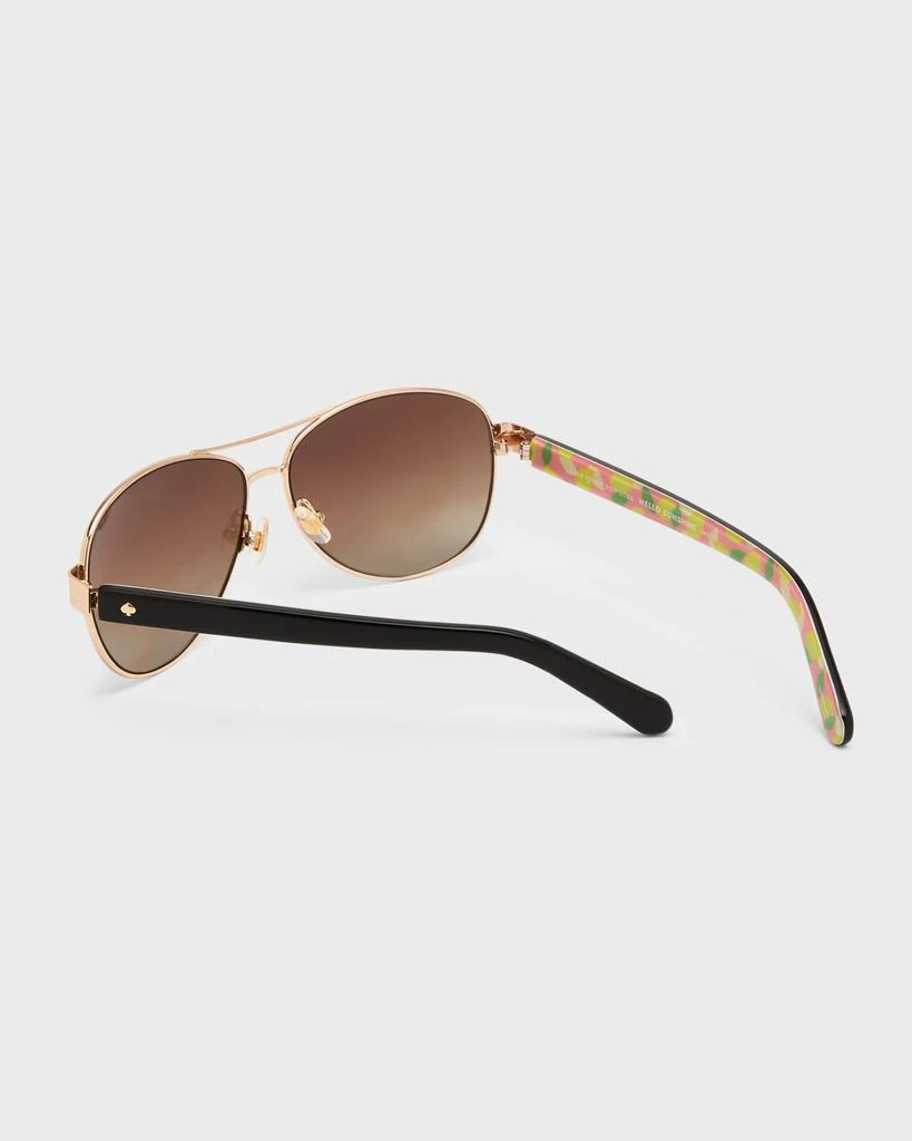 Kate Spade dalia stainless steel aviator sunglasses 2