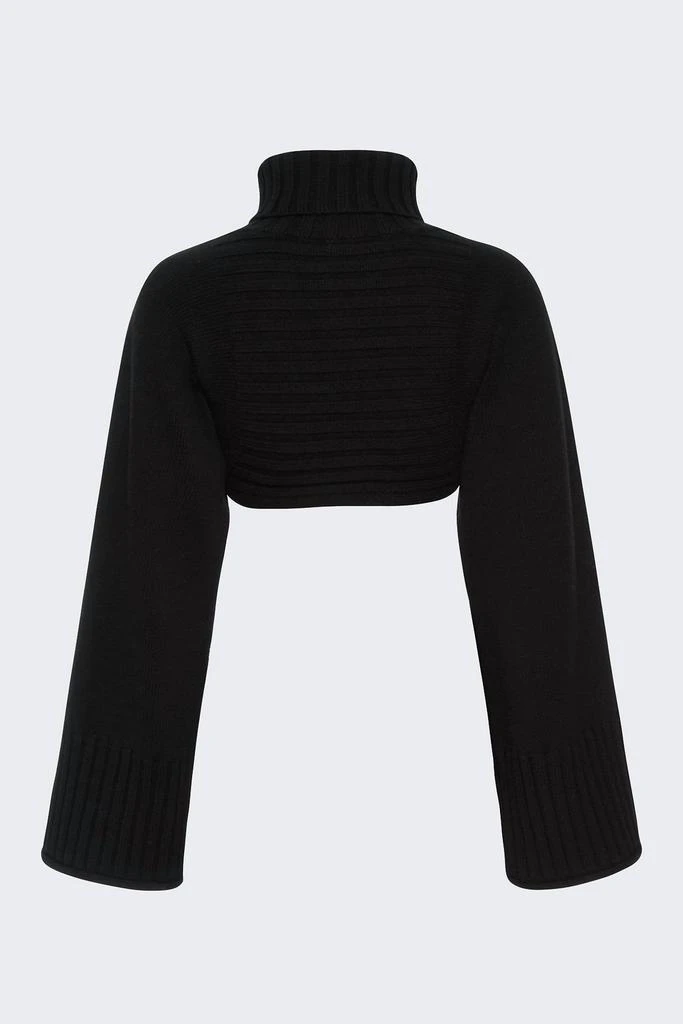 RTA Cropped Turtleneck Sweater In Black 3