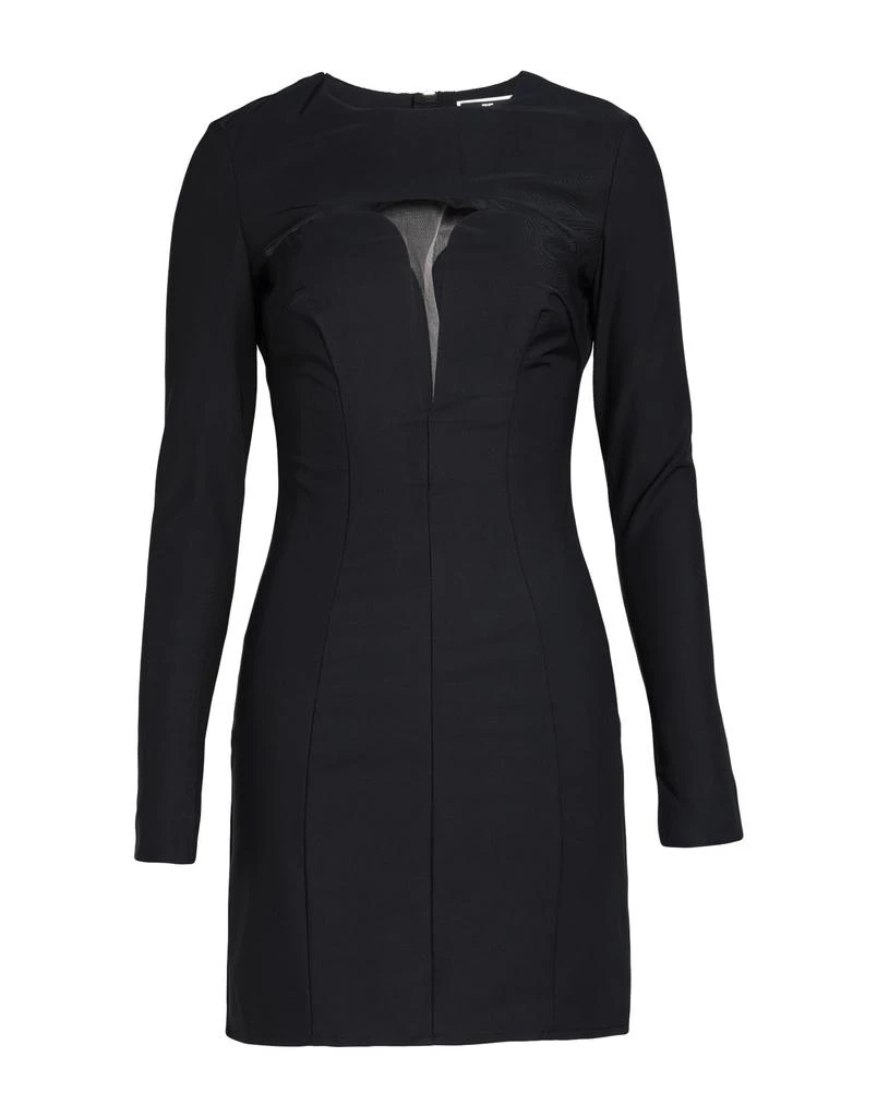 black satin dress mini dress GUIZIO Satin Corset Dress in Black main image 0