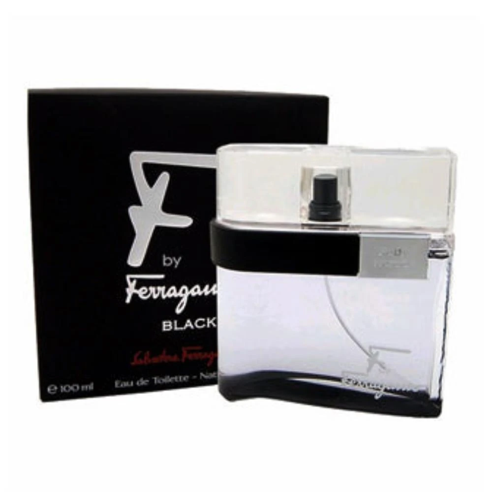 Salvatore Ferragamo 2PCS Combo F By Ferragamo Pour Homme Black Eau De Toilette  Men's Cologne 3.4 Oz 1
