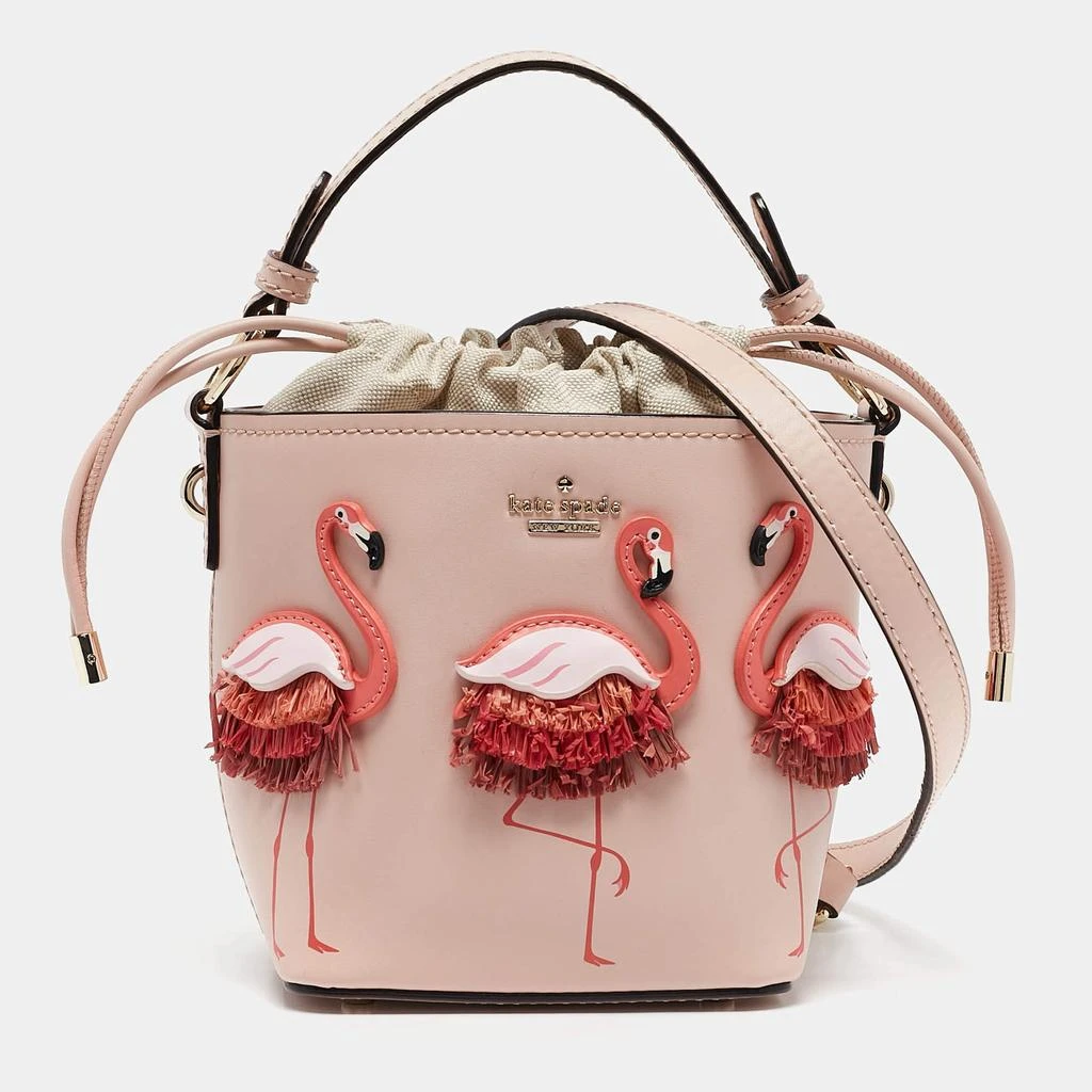 Kate Spade Kate Spade Pink Leather By The Pool Flamingo Pippa Bucket Bag 1