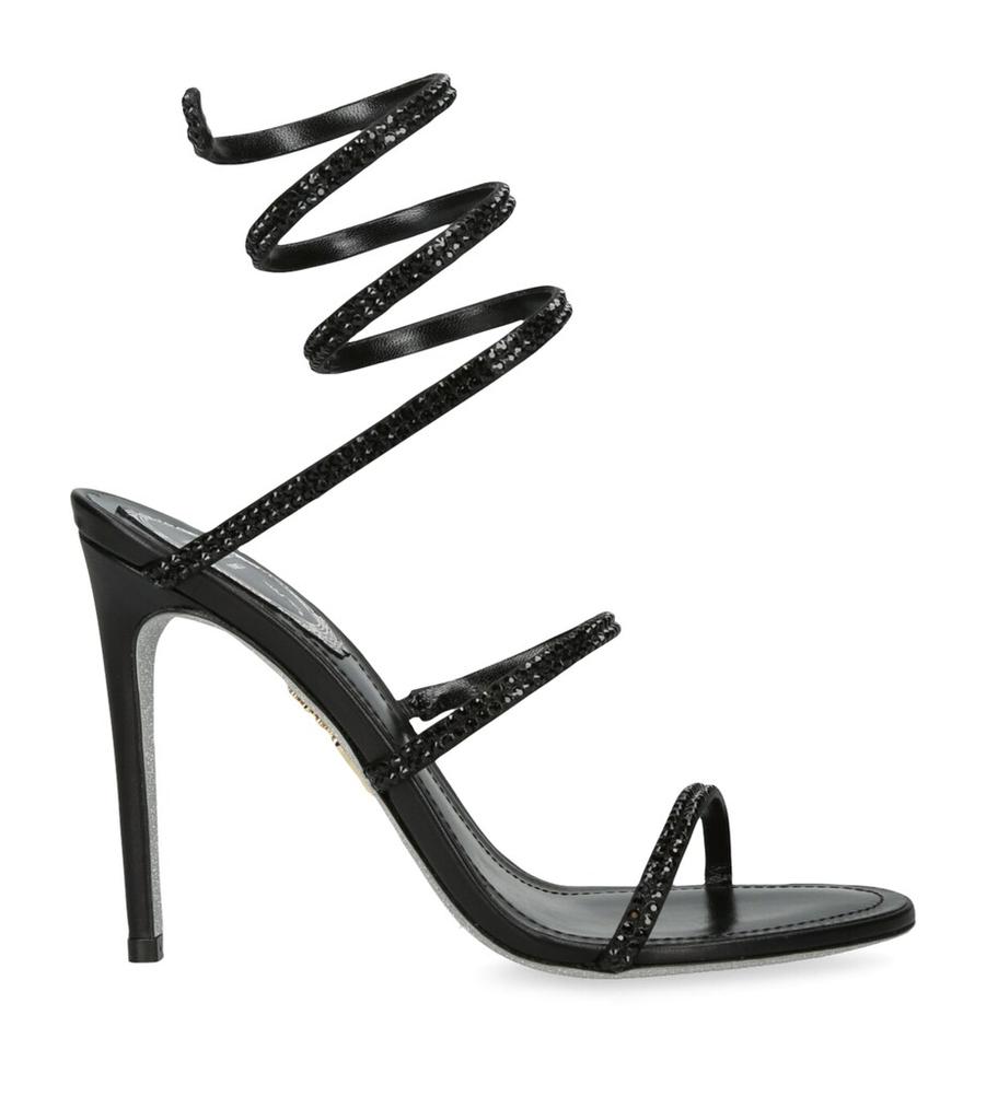 Rene Caovilla Leather Crystal-Embellished Cleo Sandals 105