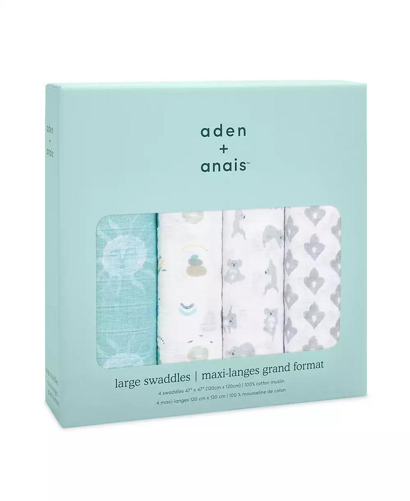 aden + anais Baby Boys or Baby Girls Printed swaddle Blankets, Pack of 4