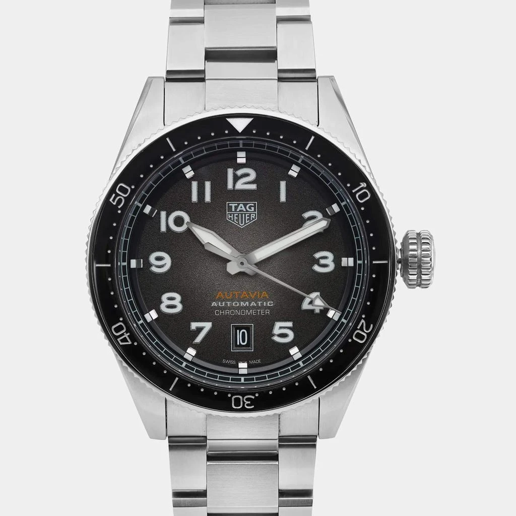 TAG Heuer Tag Heuer Black Stainless Steel Autavia  WBE5114.EB0173 Automatic Men's Wristwatch 42mm 2