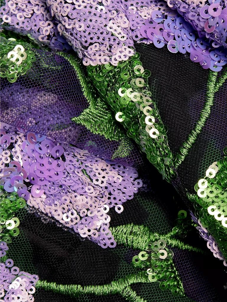 Milly Kait Sequined Floral Midi-Dress 7