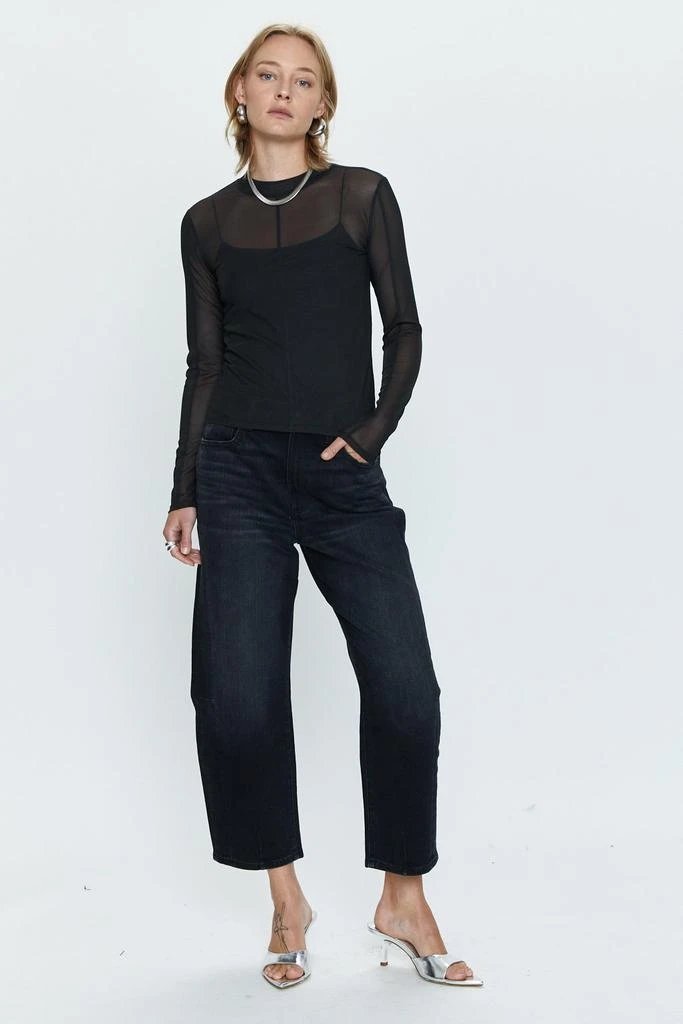 Pistola Denim Gwen Long Sleeve Mesh Top - Noir 5