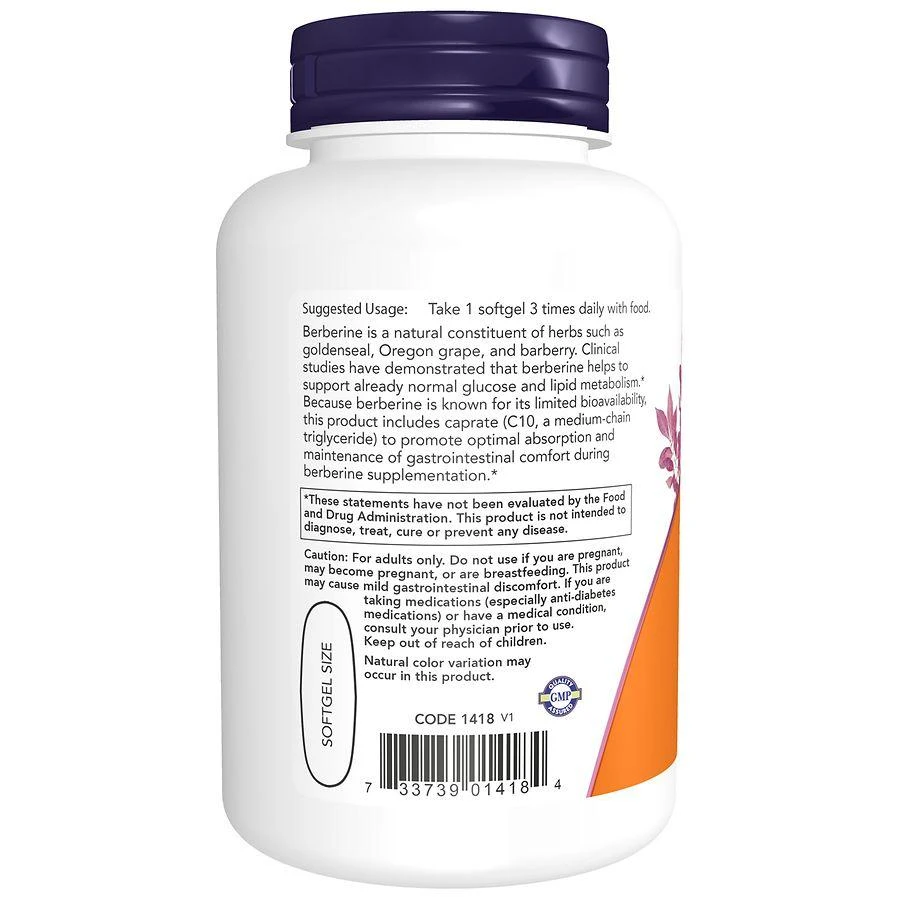 Now Foods Berberine Glucose Support 3