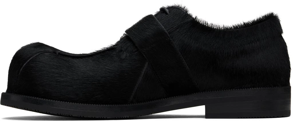 Martine Rose Black Bulb Toe Buckle Loafers 3