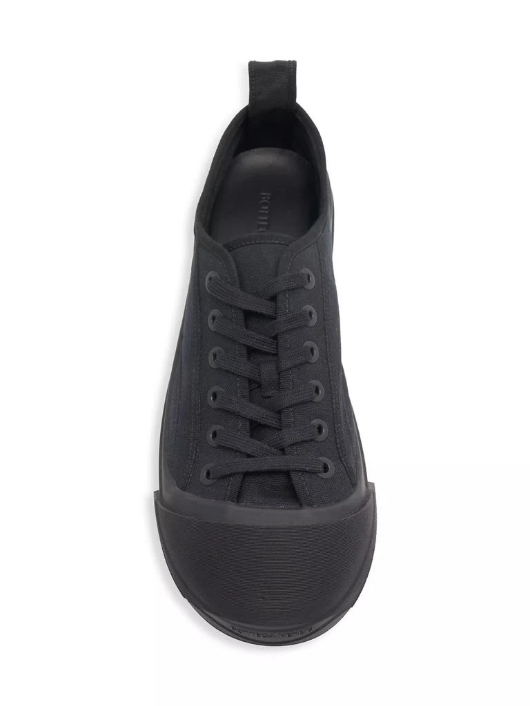 Bottega Veneta Vulcan Canvas Lace-Up Low-Top Sneakers 5