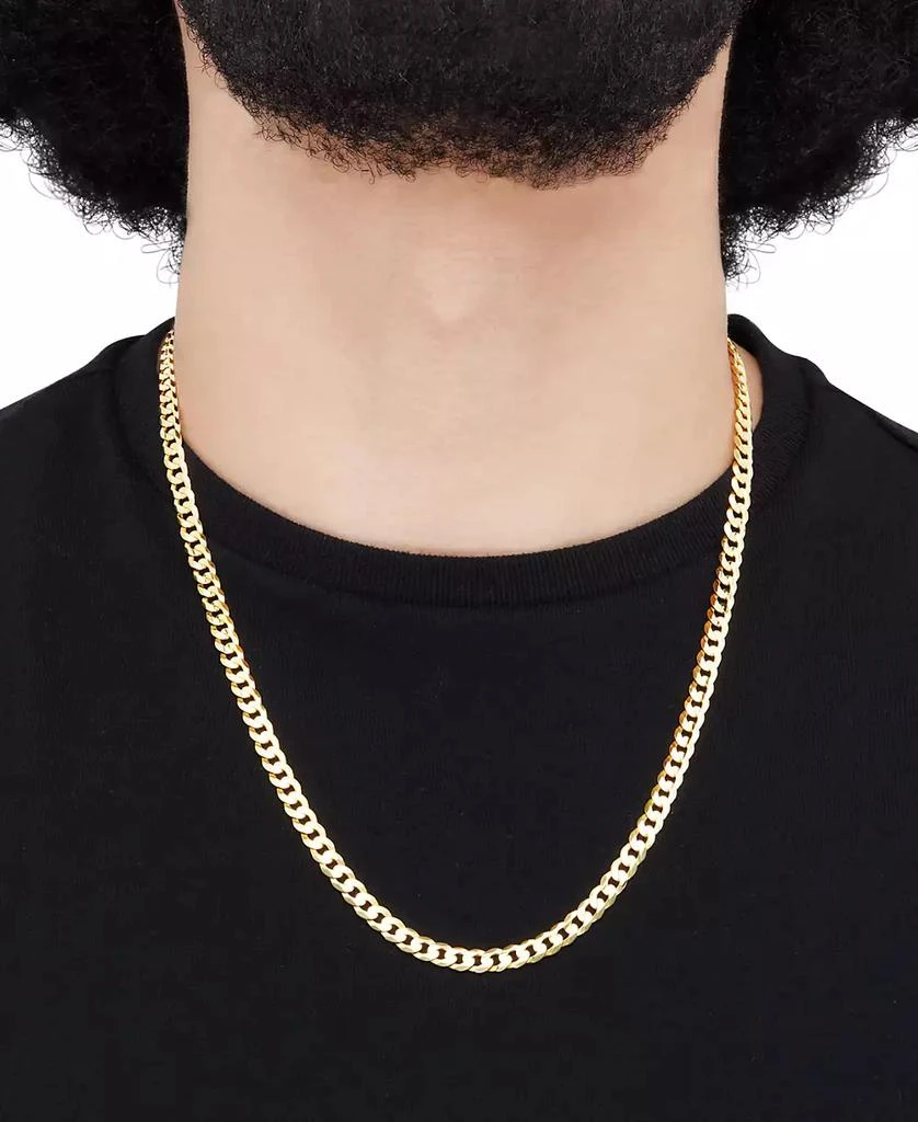 Italian Gold Polished Solid Curb Link 22" Chain Necklace (5-1/2mm) in 10k Gold 3