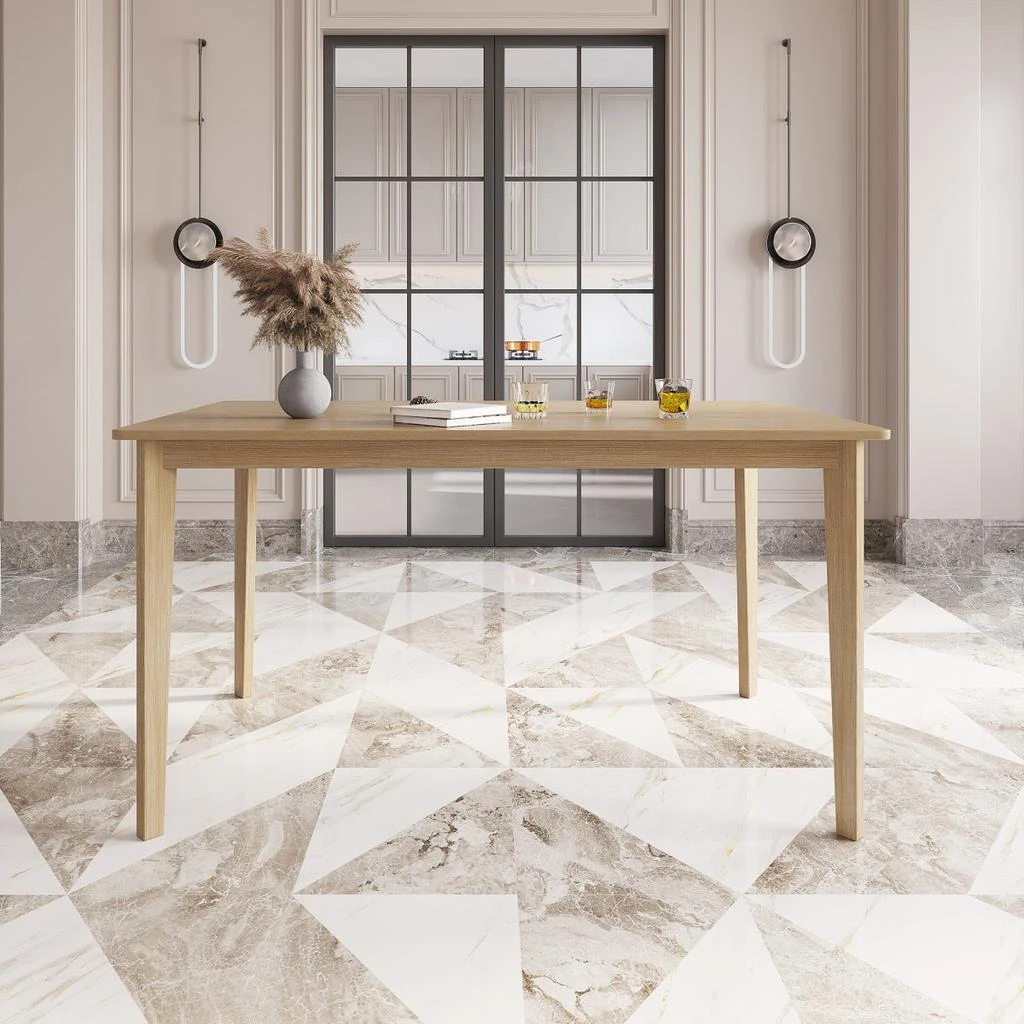 Streamdale Furniture Streamdale Scandinavian Simple Wind Dining Table (Original Wood) 5