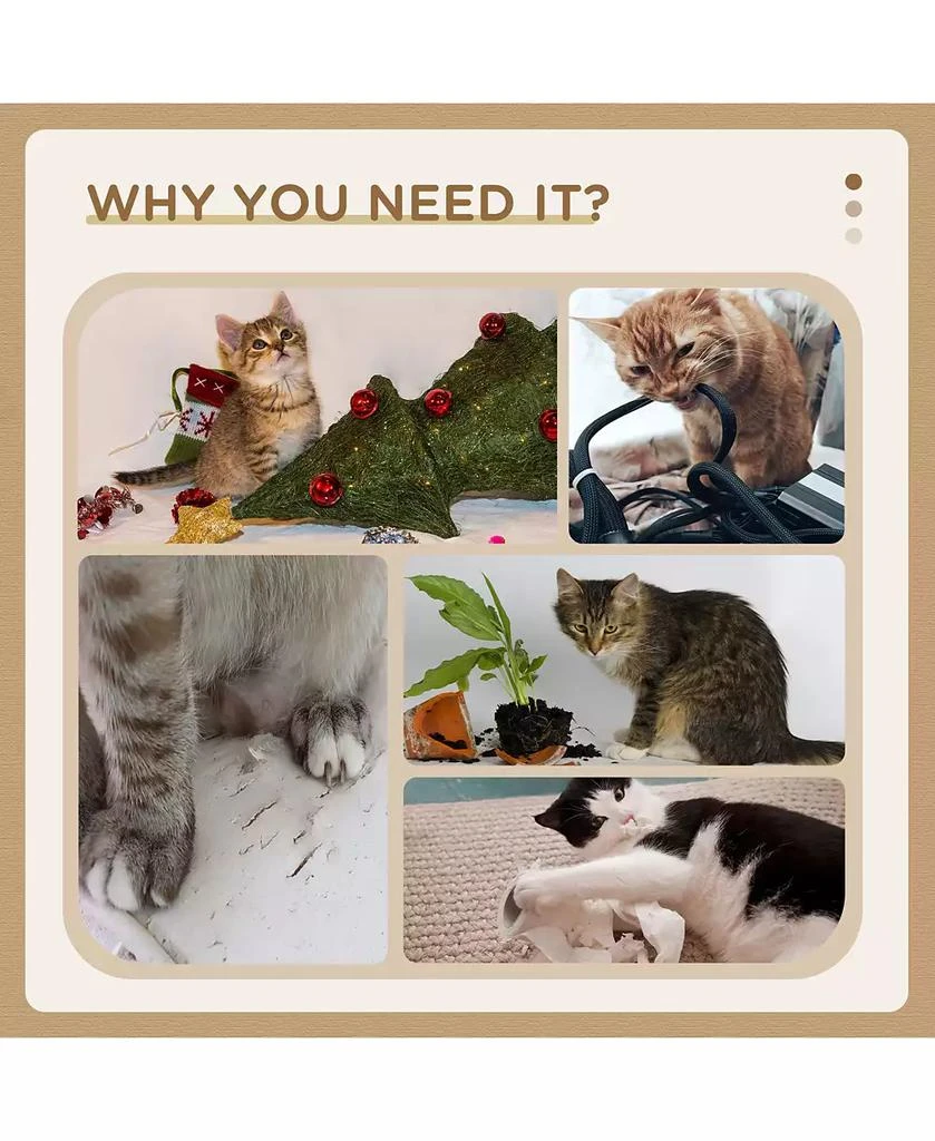 Zeus 
Ruta PawHut 3 Level Cat Tree Sisal Posts Badminton Toy Soft Cushions Play Areas 6