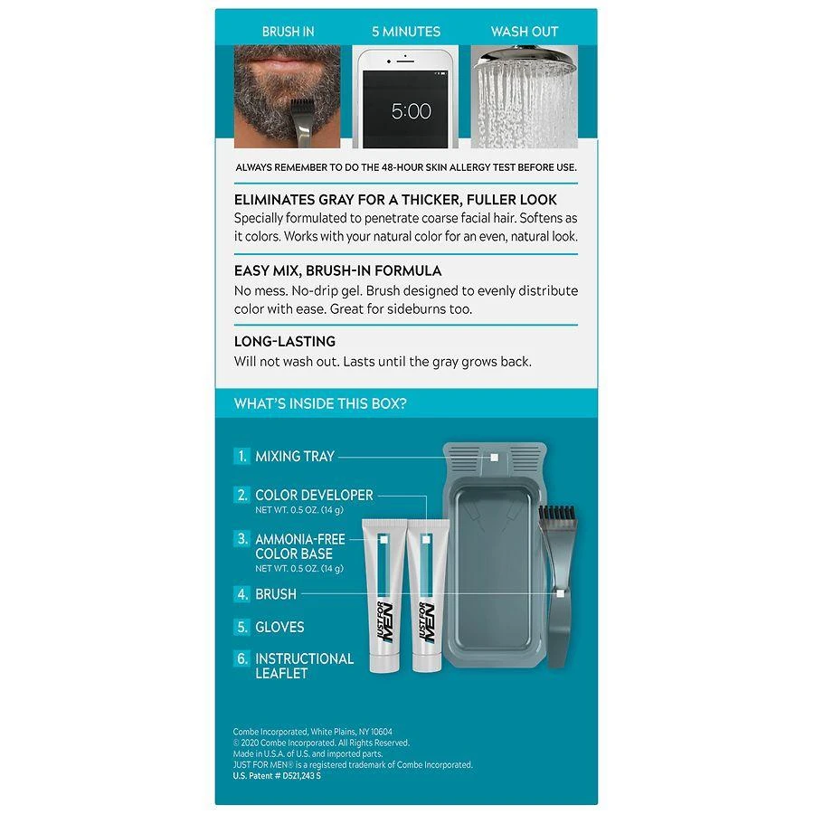 Just For Men Mustache & Beard Color Kit 2