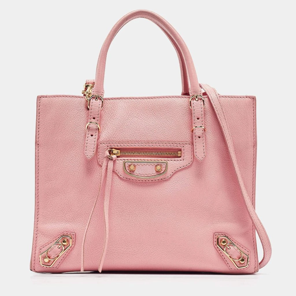 Balenciaga Balenciaga Pink Leather Mini Metallic Edge Papier A4 Tote 1