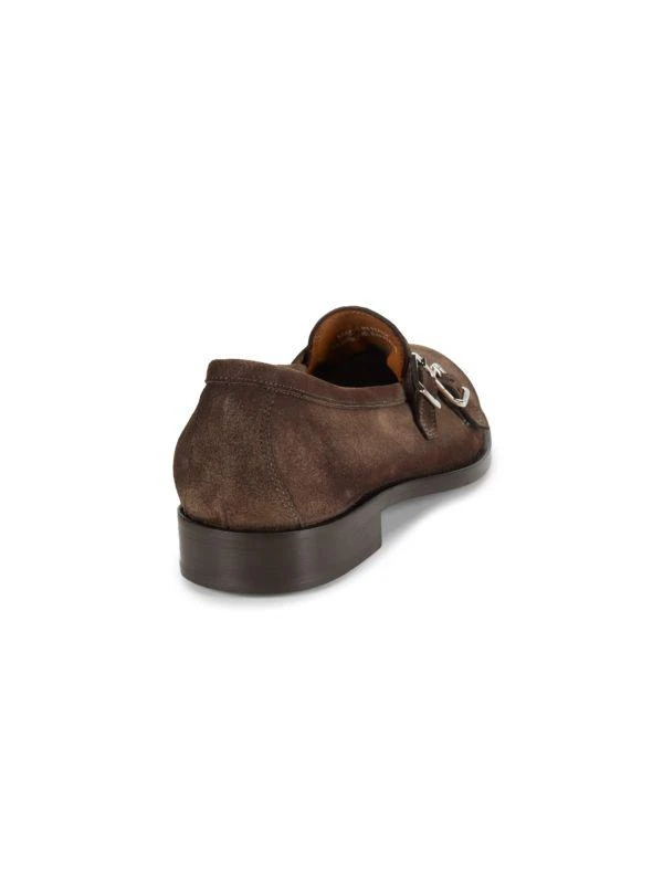 Saks Fifth Avenue Suede Double Mock Strap Loafers 3