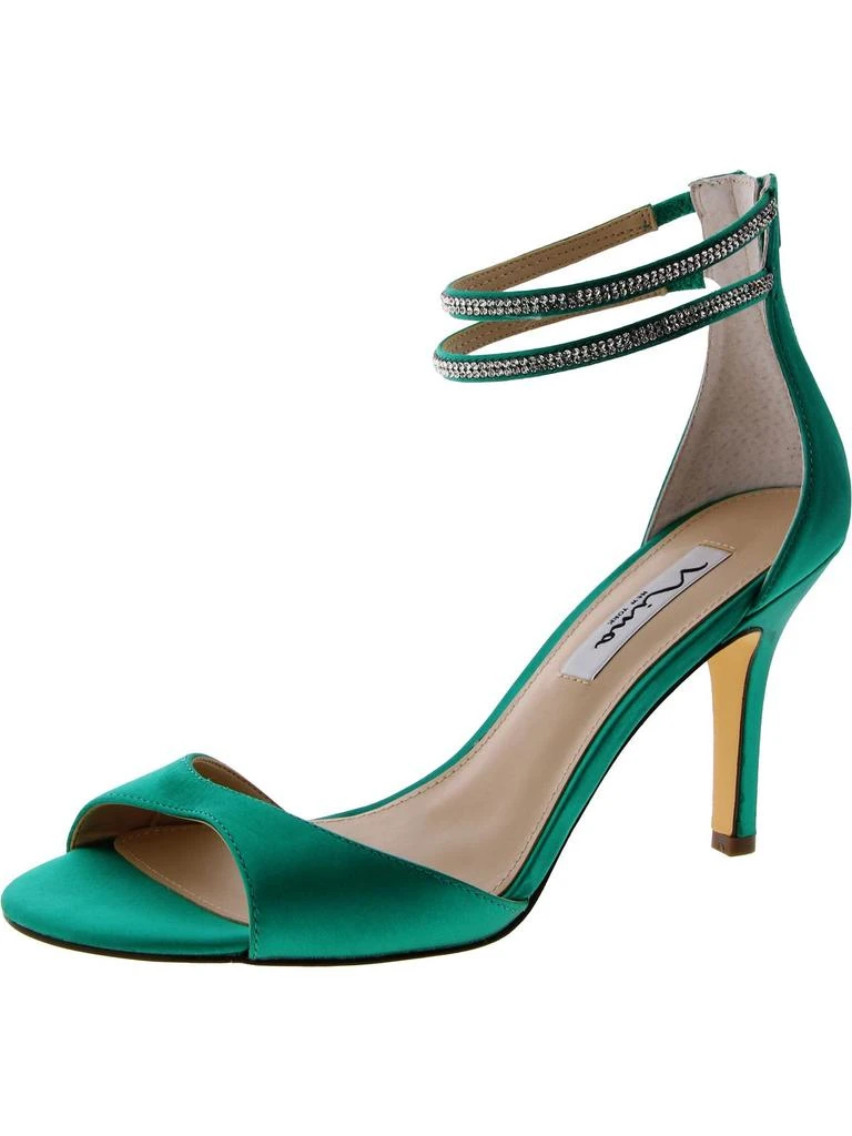 Nina Viktora Womens Satin Rhinestone Heels 1