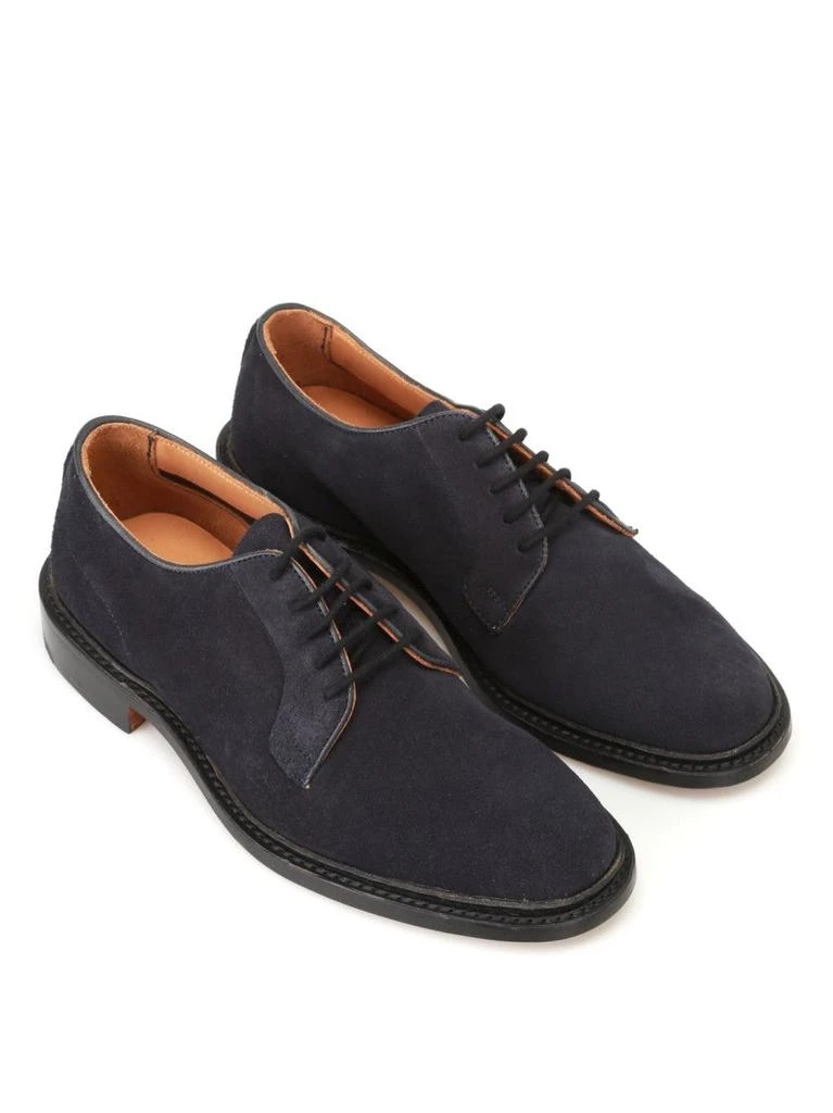 TRICKER'S Derby Shoe In Blue Suede 2