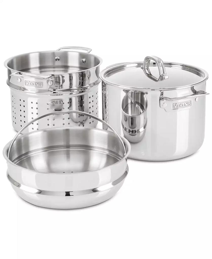 VIKING 8-Qt. 3-Ply Multi Cooker with Pasta Pot Steamer Insert