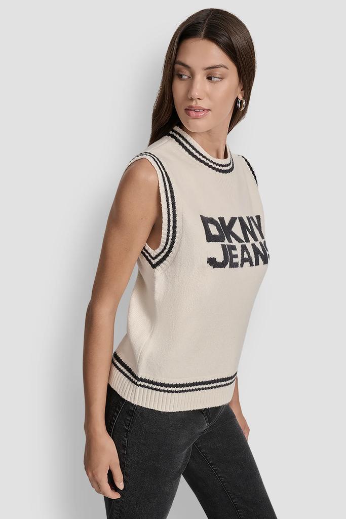 DKNY LOGO-JACQUARD SWEATER VEST - Gilets - BeyondStyle