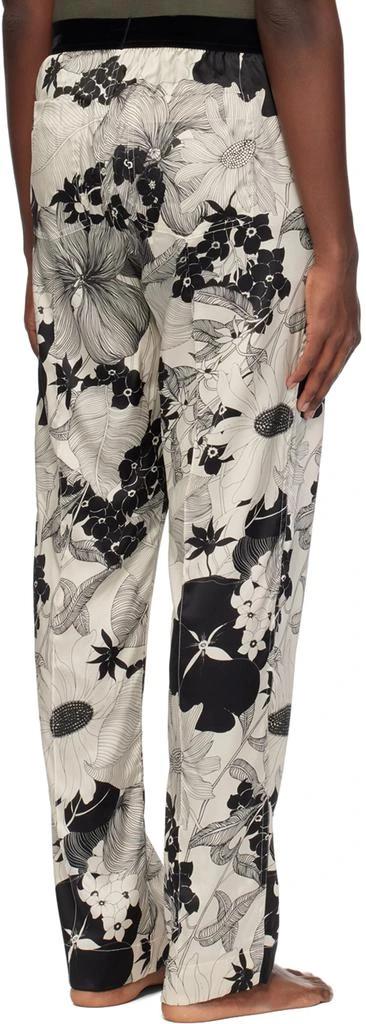 Tom Ford Black & Off-White Floral Pyjama Pants 3