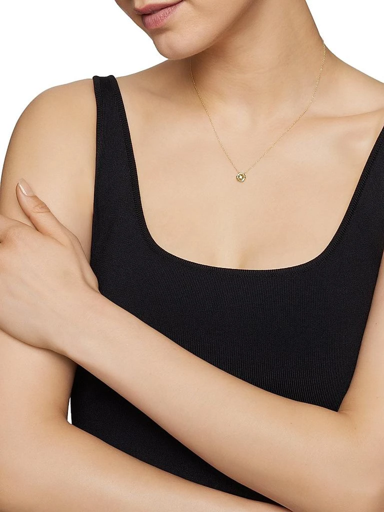 David Yurman Petite Infinity Pendant Necklace in 18K Yellow Gold with Diamonds, 8mm 2