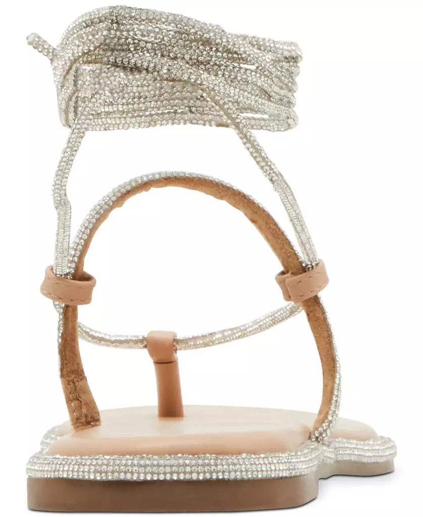 Madden Girl Glam Rhinestone Lace-Up Flat Sandals 3