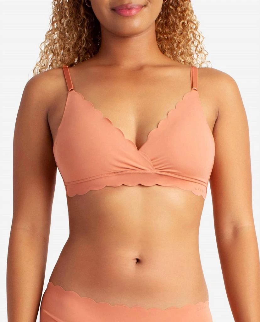 Danskin Danskin - Women's 2-pack Laser Wire Free Bra With Scallop Edge 2