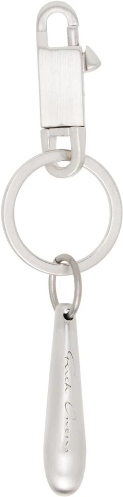 Rick Owens Silver Concordians Teardrop Keychain
