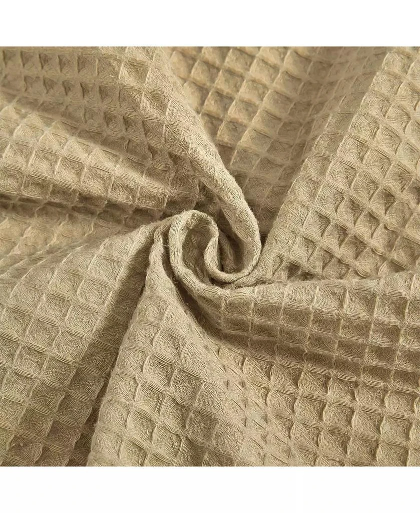 Awesome Home Cotton Blend Soft Waffle Weave Shower Curtain with Snap in Liner 2